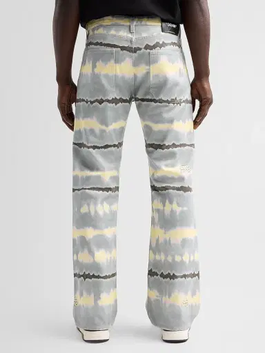 Off-White Men's Tie-Dye Slim Relaxed Jeans - Blue Grey | Thumbnail 3