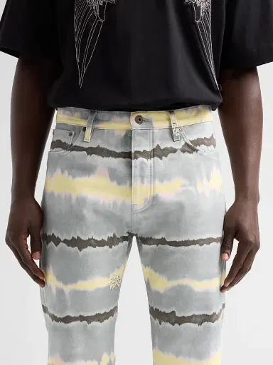 Off-White Men's Tie-Dye Slim Relaxed Jeans - Blue Grey | Thumbnail 5