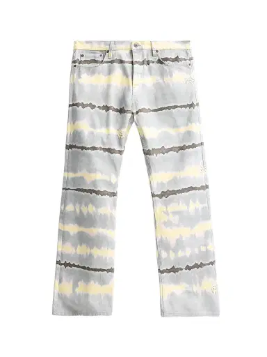 Off-White Men's Tie-Dye Slim Relaxed Jeans - Blue Grey | Thumbnail 1