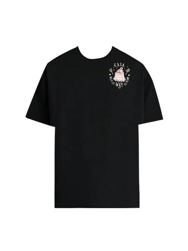 Men's Casa Way Cotton Crewneck T-Shirt - Black