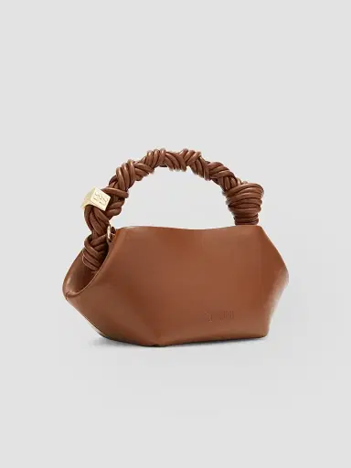 Ganni Women's Bou Mini Leather Top Handle Bag - Sorrel Horse | Thumbnail 2