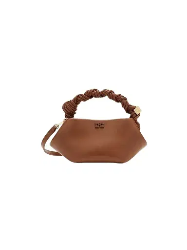 Ganni Women's Bou Mini Leather Top Handle Bag - Sorrel Horse | Thumbnail 1