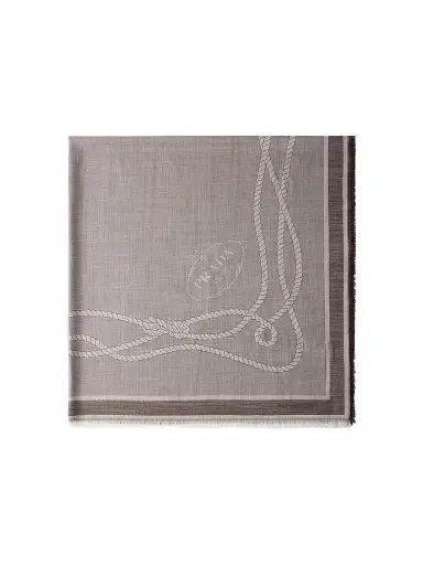Prada Women's Silk, Cashmere and Wool Jacquard Shawl - Beige | Thumbnail 1