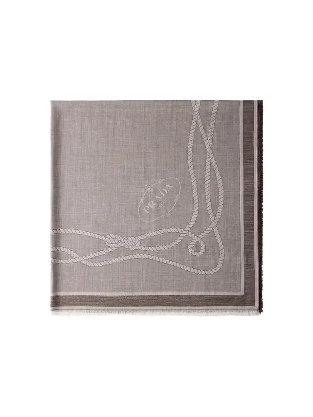 Prada Women's Silk, Cashmere and Wool Jacquard Shawl - Beige