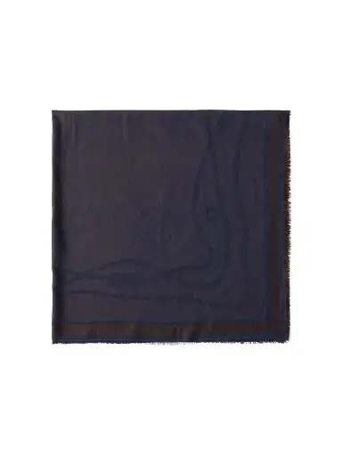 Prada Women's Silk, Cashmere and Wool Jacquard Shawl - Blue | Thumbnail 1