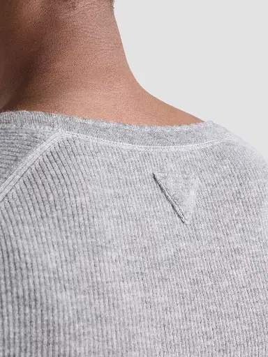 Prada Women's Ribbed Cashmere Cardigan - Grey | Thumbnail 5