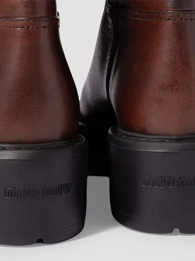 Miu Miu Women's Leather Boots | Thumbnail 4 Miu Miu Women's Leather Boots | Thumbnail 4