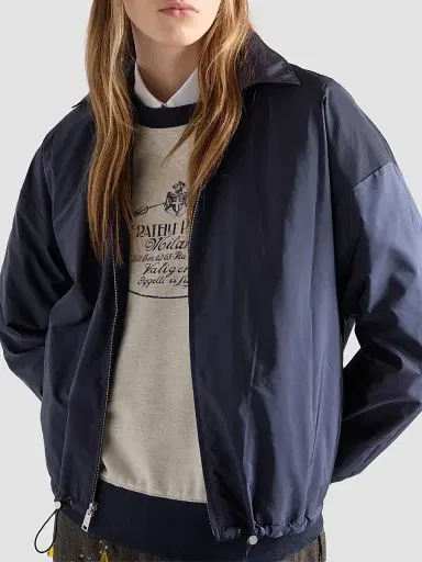 Prada Women's Reversible Jersey Blouson Jacket - Blue | Thumbnail 3
