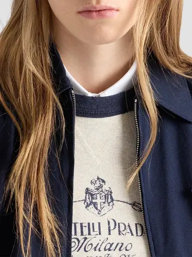 Prada Women's Reversible Jersey Blouson Jacket - Blue | Thumbnail 5