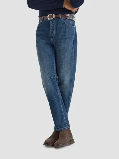 Brunello Cucinelli Men's Lightweight Denim Five-Pocket Jeans - Medium Denim | Thumbnail 6