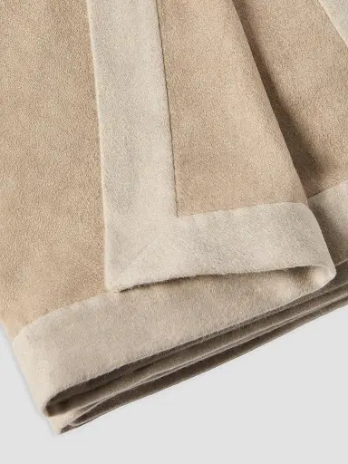 Brunello Cucinelli Cashmere Throw with Contrasting Border | Thumbnail 3