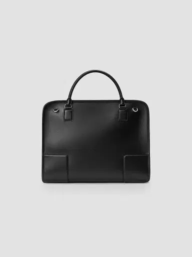 LOEWE Men's Amazona 180 Extra-Large Leather Tote - Black | Thumbnail 4