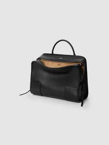 LOEWE Men's Amazona 180 Extra-Large Leather Tote - Black | Thumbnail 6
