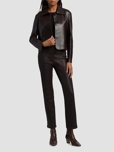 Arma Women's Emy Leather Jacket - Coffee Bean | Thumbnail 2