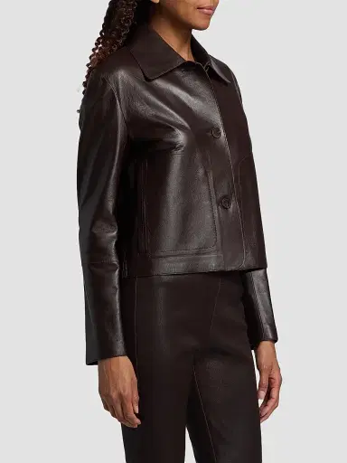 Arma Women's Emy Leather Jacket - Coffee Bean | Thumbnail 4