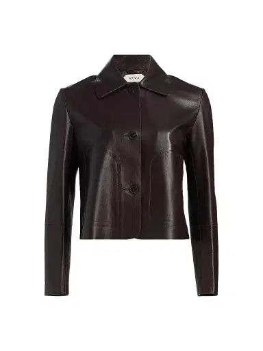 Arma Women's Emy Leather Jacket - Coffee Bean | Thumbnail 1