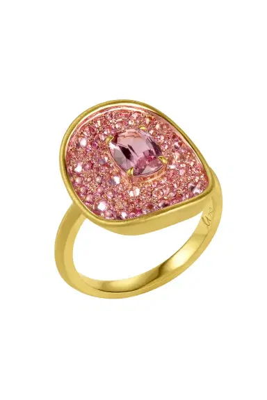 LEIGH MAXWELL Pink Sapphire New Shield Ring | Thumbnail 2