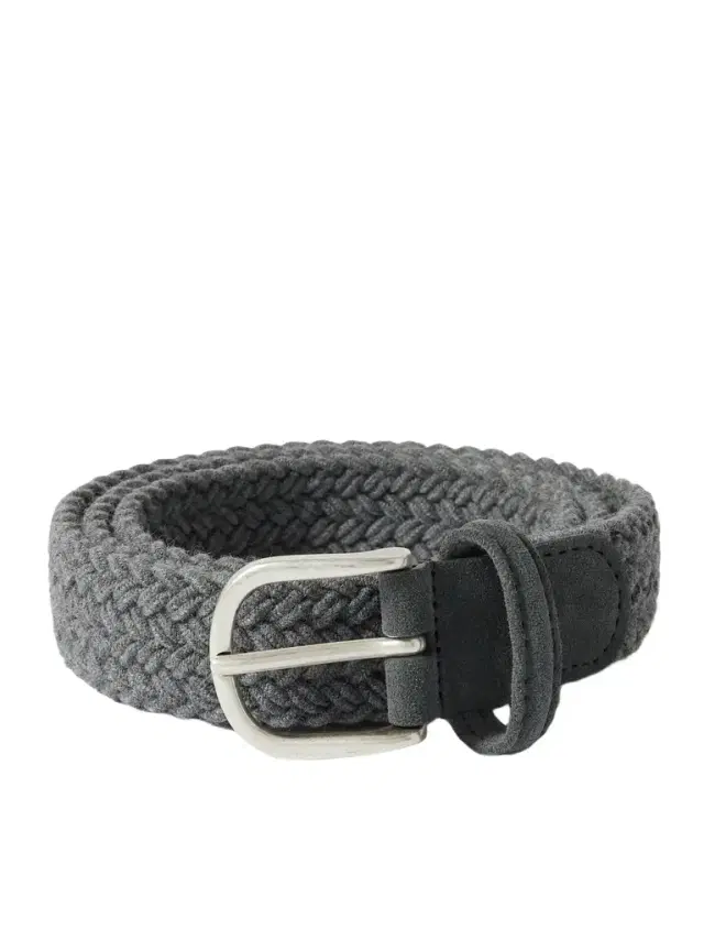 Anderson's 3cm Leather-Trimmed Woven Belt