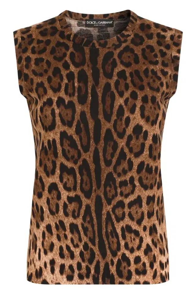 Dolce & Gabbana Knit Tank - Leo Print