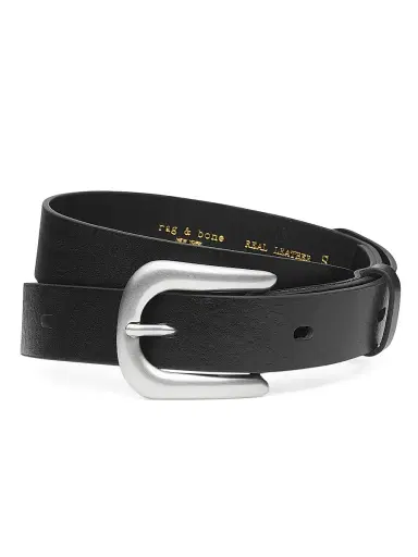 rag & bone Women's Stevie Leather Belt - Black | Thumbnail 1