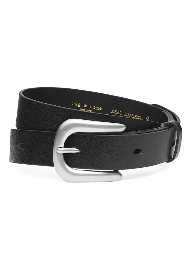 rag & bone Women's Stevie Leather Belt - Black