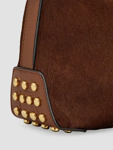 Tod's Women's Metal Dots Pony-Effect Suede Mini Bag | Thumbnail 6