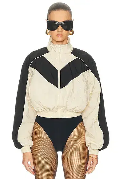 Ronny Kobo Brenton Cropped Jacket in Beige
