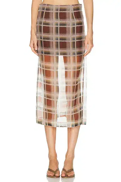 Frame The Plaid Organza Skirt