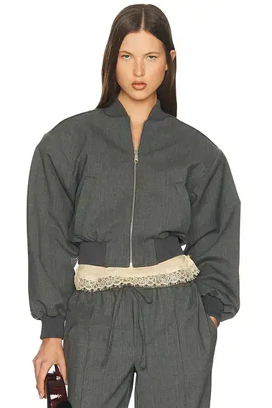 Helsa Wool Blend Bomber Jacket