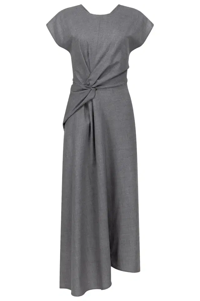 Victoria Beckham Aria Midi Dress - Light Grey