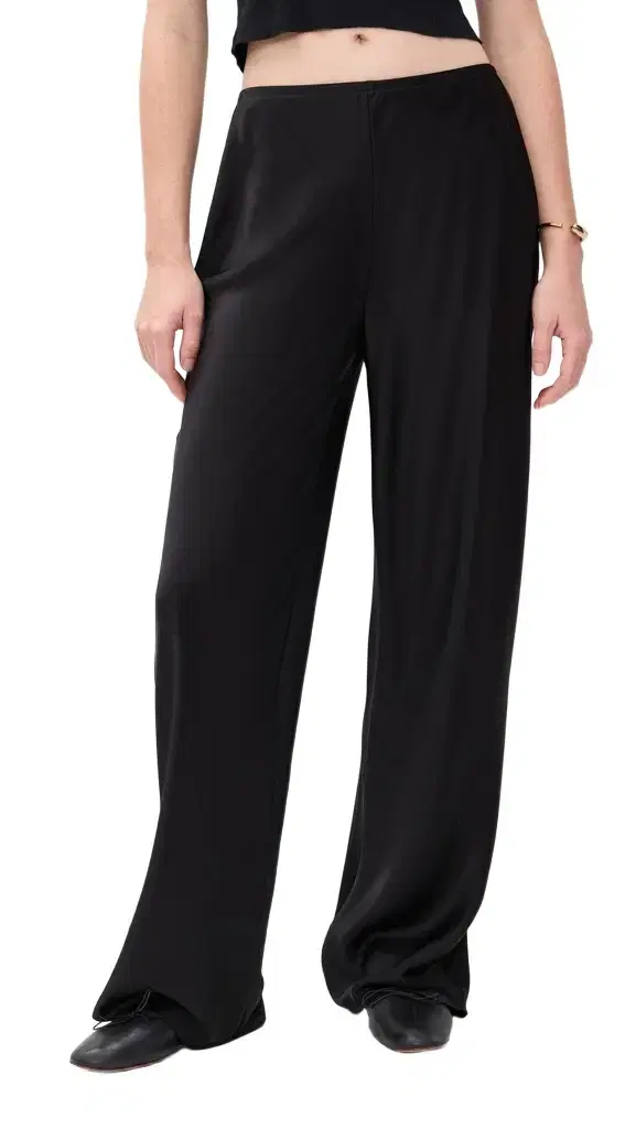 Reformation Gale Satin Mid Rise Bias Pants
