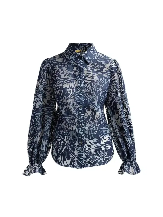 Ramy Brook Women's Joy Cotton-Blend Burnout Blouse