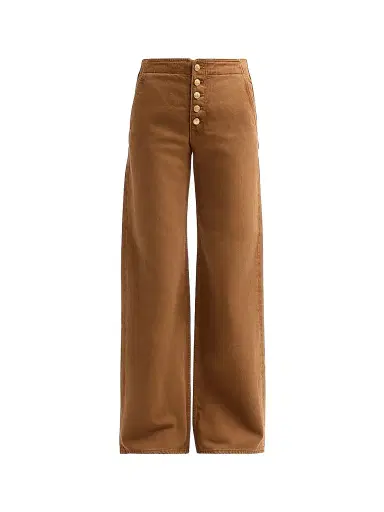 Ulla Johnson Women's Jasmine Cotton Wide-Leg Jeans | Thumbnail 1 Ulla Johnson Women's Jasmine Cotton Wide-Leg Jeans | Thumbnail 1
