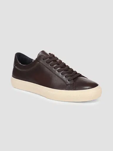 Vince Men's Fulton Leather Low-Top Sneakers - Chili Brown | Thumbnail 2