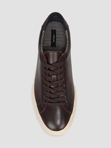 Vince Men's Fulton Leather Low-Top Sneakers - Chili Brown | Thumbnail 4