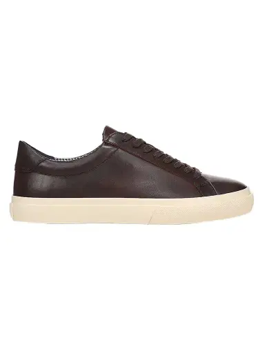 Vince Men's Fulton Leather Low-Top Sneakers - Chili Brown | Thumbnail 1