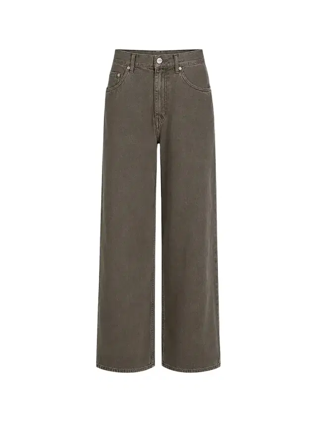 Women's Song Sung Blue Cotton-Linen Wide-Leg Jeans - Dark Stone - Size 32