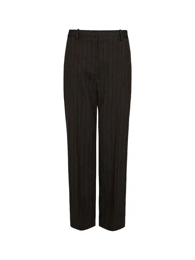 TWP Women's Roberts Pinstriped Wool-Blend Straight-Leg Pants - Dark Chocolate
