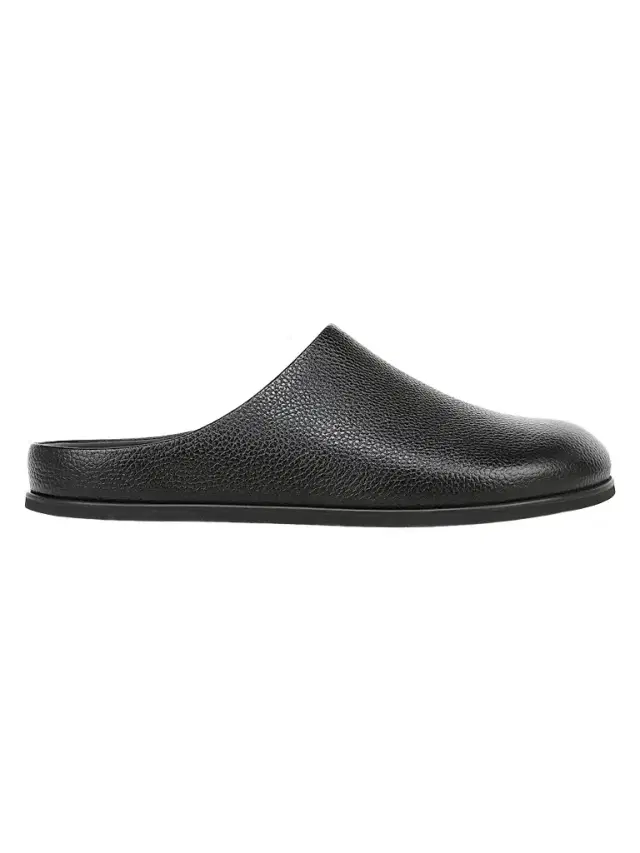Vince Men's Leo Grained Leather Clogs - Black