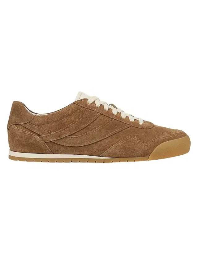 Vince Men's Bayside Jogger Suede Low-Top Sneakers - Birchwood - Size 12