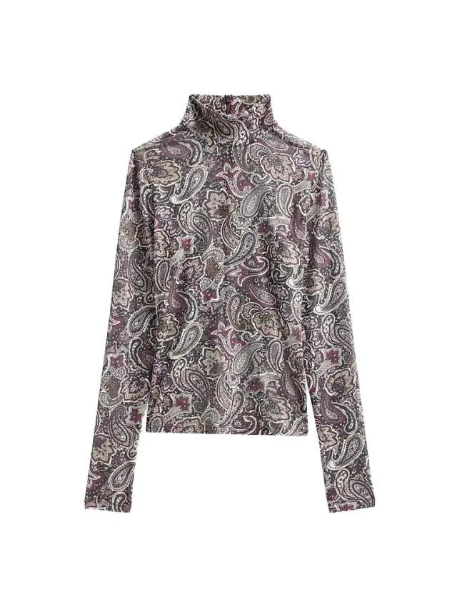 Ronny Kobo Women's Lorden Paisley Mesh Top - Purple Multi
