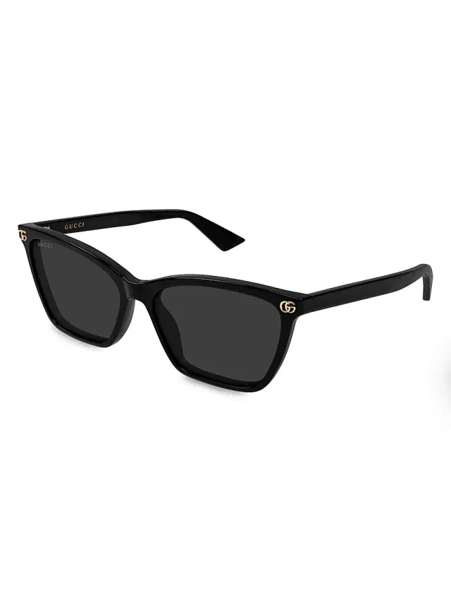 Gucci Women's 56MM Tortoiseshell Cat-Eye Sunglasses - Black