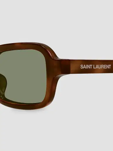 Saint Laurent Women's 51MM Rectangular Sunglasses - Havana | Thumbnail 3