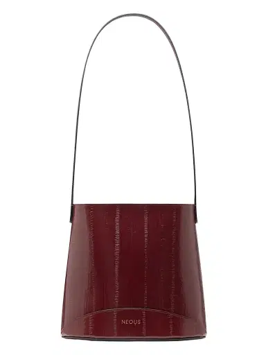 NEOUS Women's Pardalis 2.0 Eel-Print Leather Shoulder Bag - Burgundy | Thumbnail 1