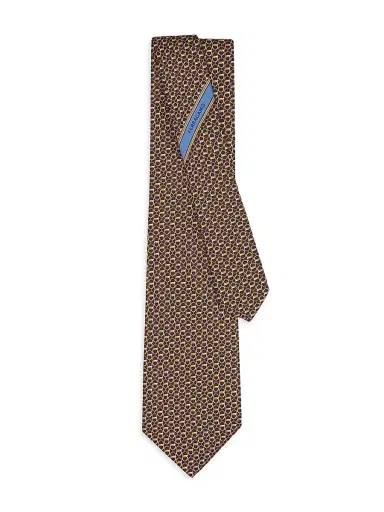 Ferragamo Men's Gancini Silk Tie - Marrone | Thumbnail 2