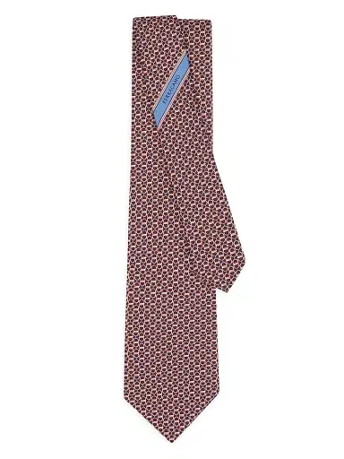Ferragamo Men's Gancini Silk Tie - Vinaccia | Thumbnail 3