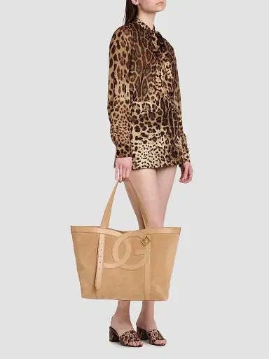 Dolce & Gabbana Women's Sartoriale Logo Leather Tote Bag - Ebano And Moro | Thumbnail 2