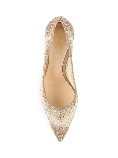 Gianvito Rossi Women's Rania Crystal-Embellished Mesh Pumps - Medium Pink | Thumbnail 4