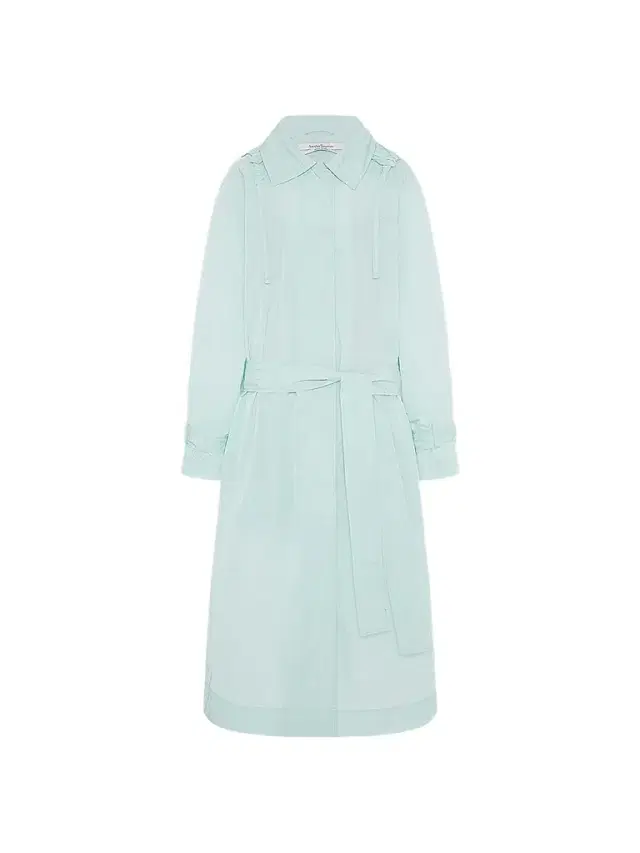 Another Tomorrow Women's Nylon Trench Coat - Aquamarine