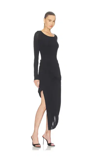 Helmut Lang Drape Long Sleeve Dress | Thumbnail 2